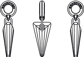 Swarovski BeCharmed & Pavé Beads - 87 006 - BeCharmed Crystal Spike Crystal - Line Drawing